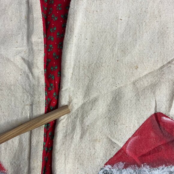 Handmade Santa Claus Christmas Vest Fits Medium Hand Painted Holiday Mistletoe - Picture 7 of 9